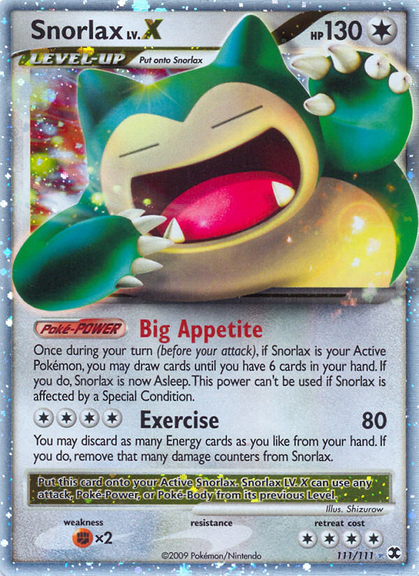 Snorlax LV.X card