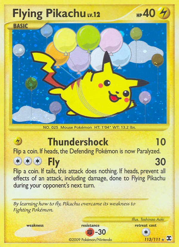 Flying Pikachu card