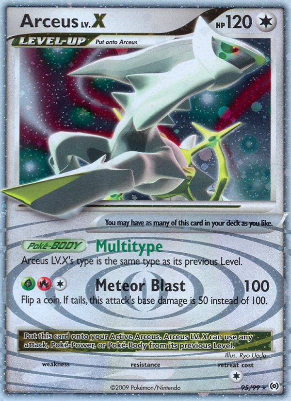 Arceus LV.X card