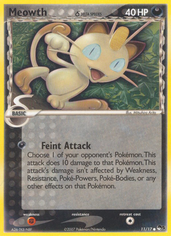 Meowth δ card