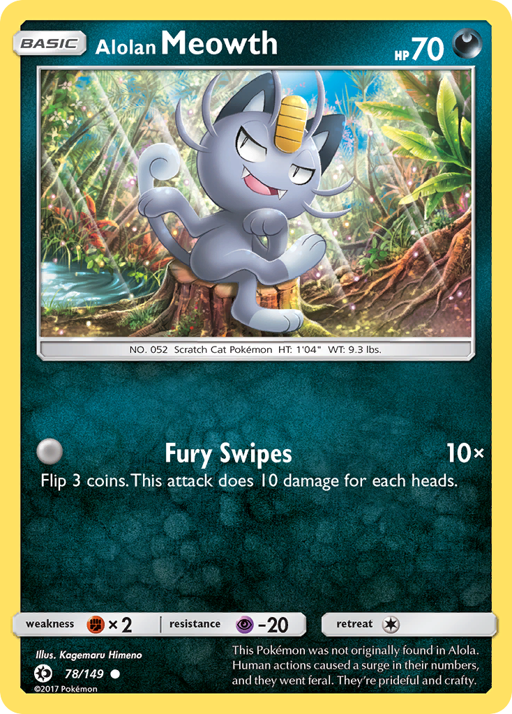 Alolan Meowth card