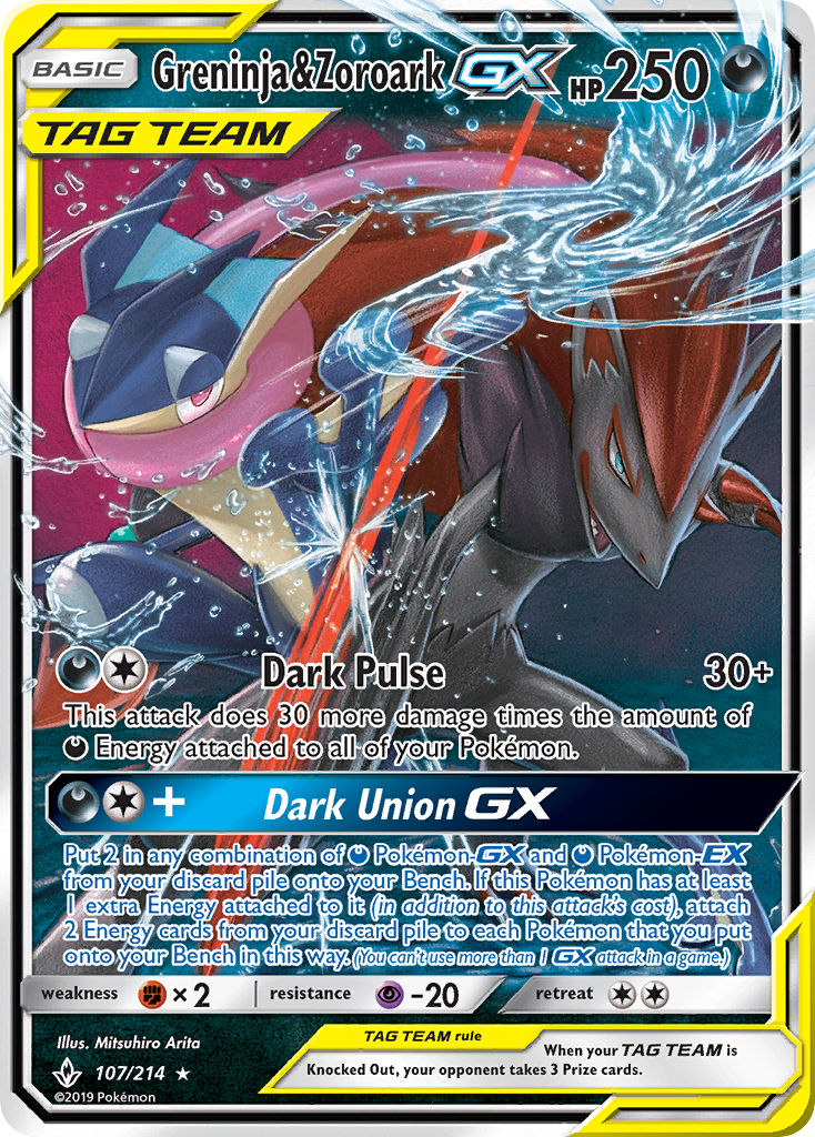 Greninja & Zoroark GX card