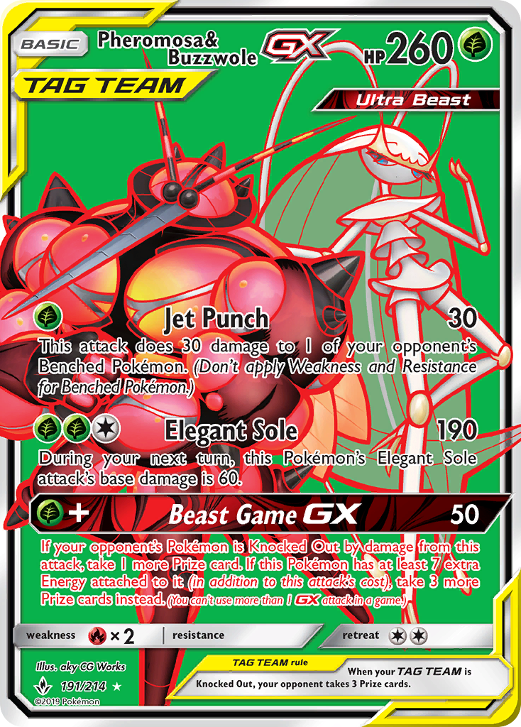 Pheromosa & Buzzwole GX card