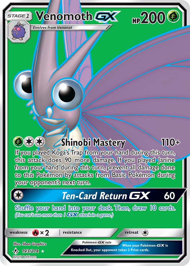 Venomoth GX card