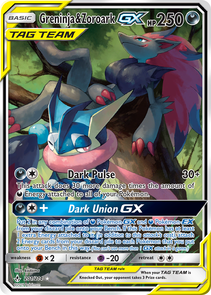 Greninja & Zoroark GX card