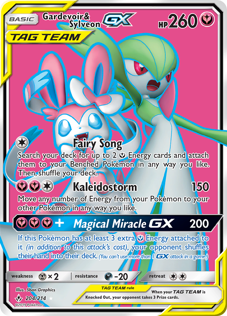 Gardevoir & Sylveon GX card