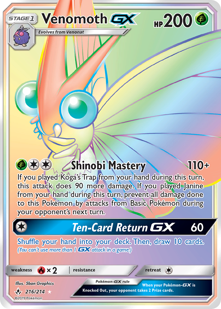 Venomoth GX card