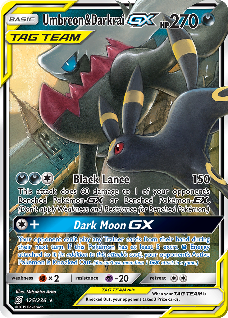 Umbreon & Darkrai GX card