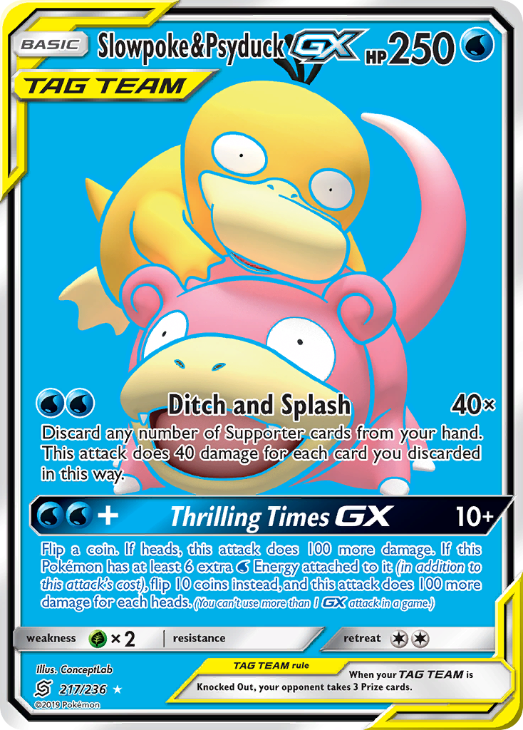 Slowpoke & Psyduck GX card