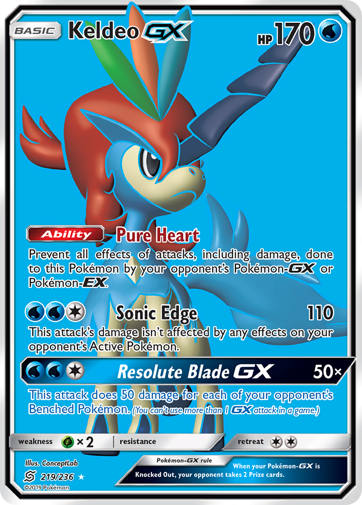 Keldeo GX card