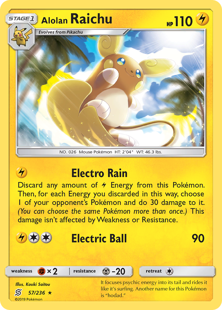 Alolan Raichu card