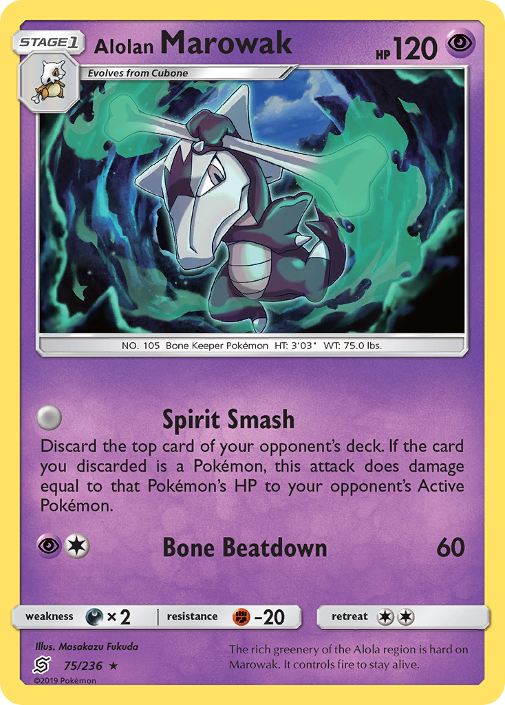 Alolan Marowak card