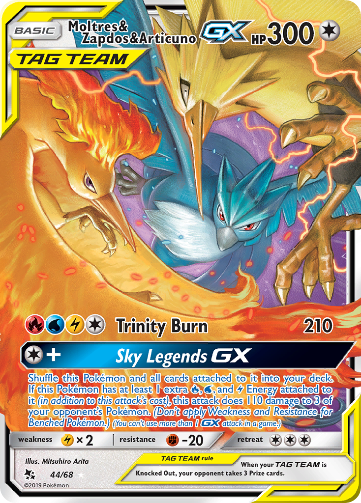 Moltres & Zapdos & Articuno GX card