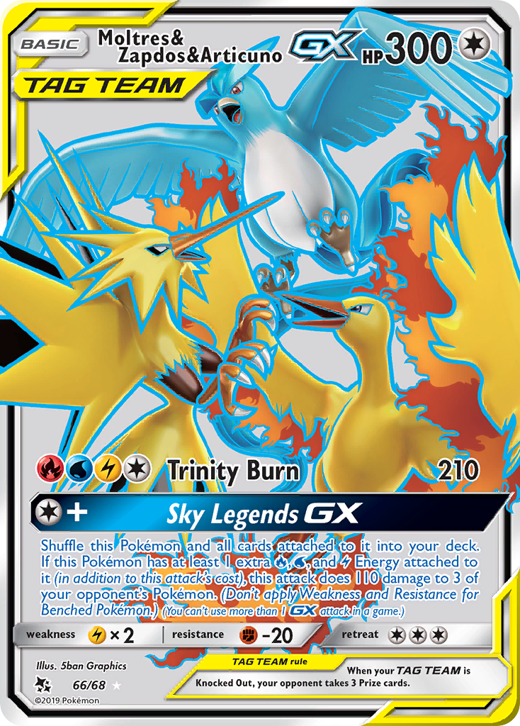 Moltres & Zapdos & Articuno GX card