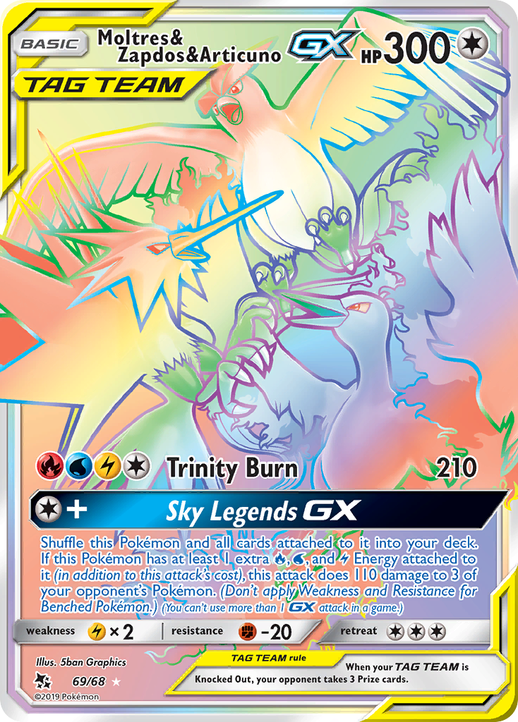 Moltres & Zapdos & Articuno GX card