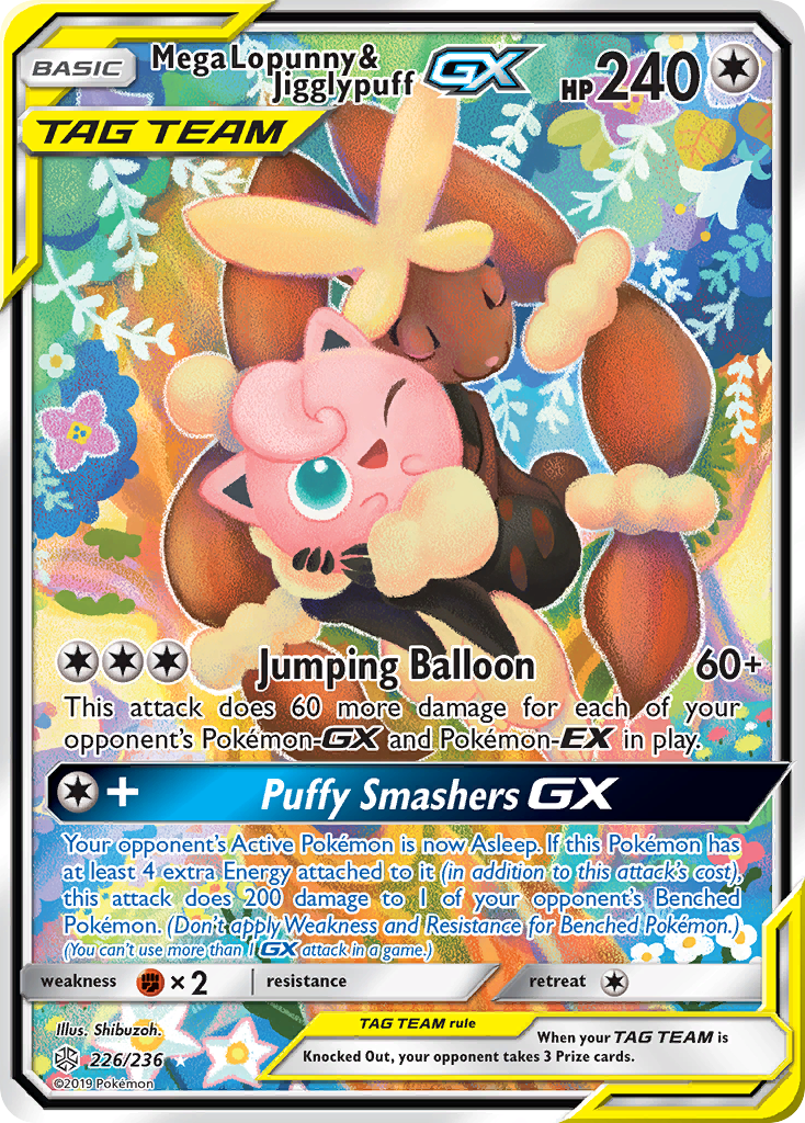 Mega Lopunny & Jigglypuff GX card