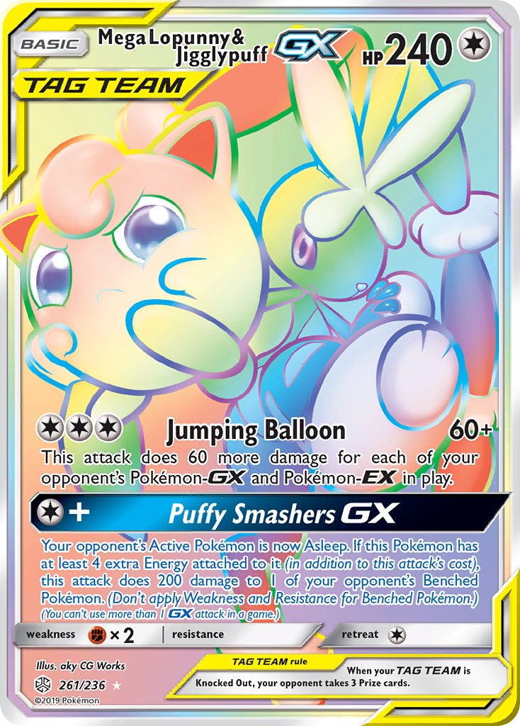 Mega Lopunny & Jigglypuff GX card