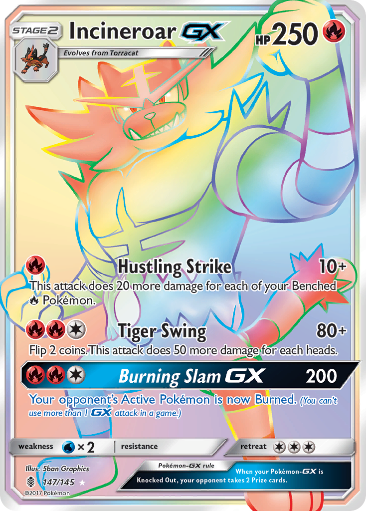 Incineroar GX card