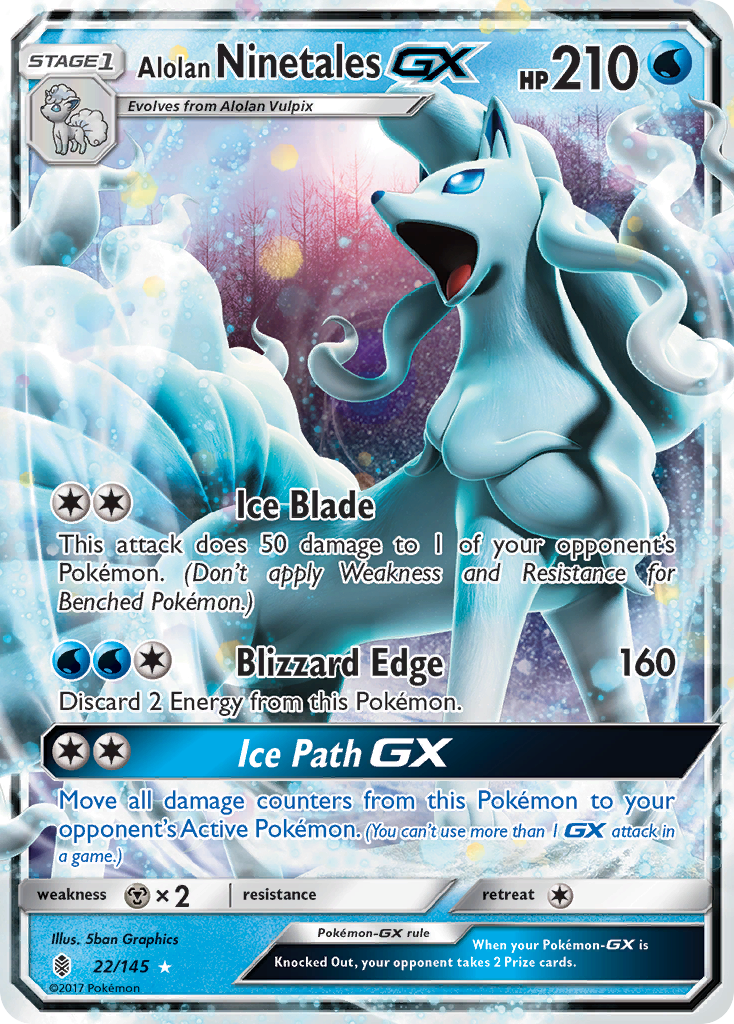 Alolan Ninetales GX card