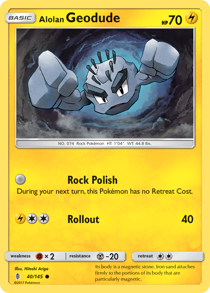 Alolan Geodude card