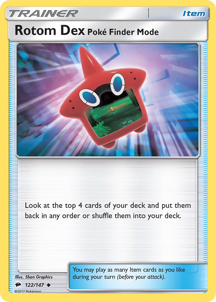 Rotom Dex Poké Finder Mode card