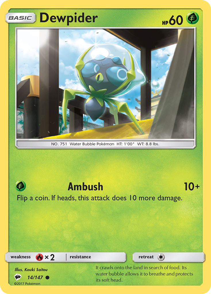 Dewpider card