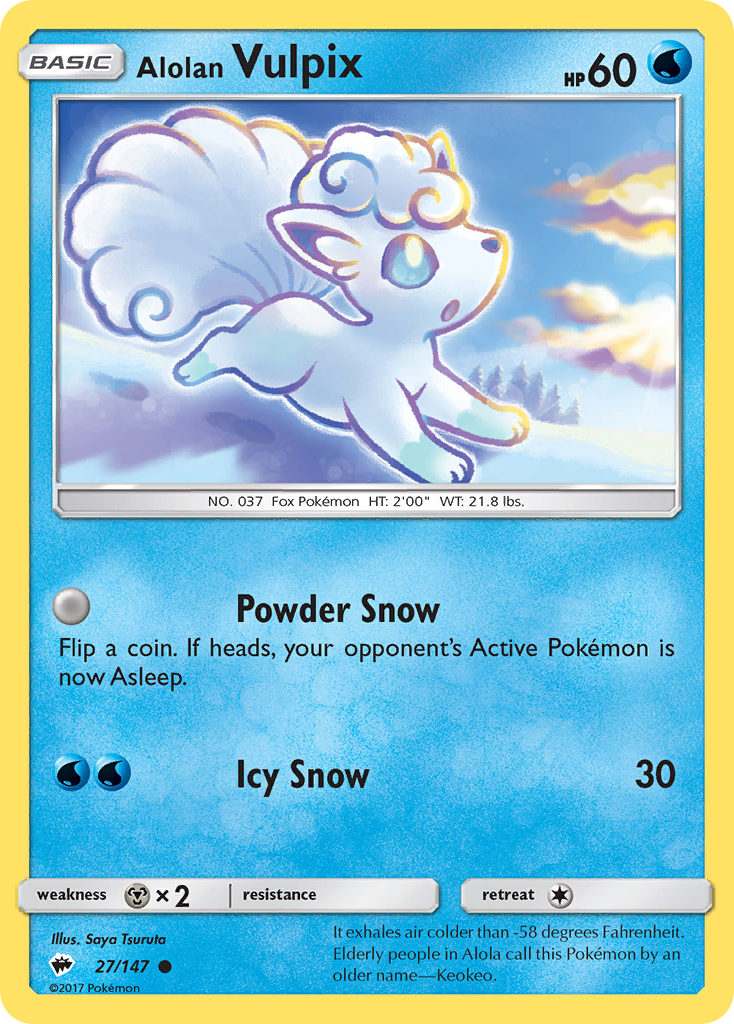 Alolan Vulpix card