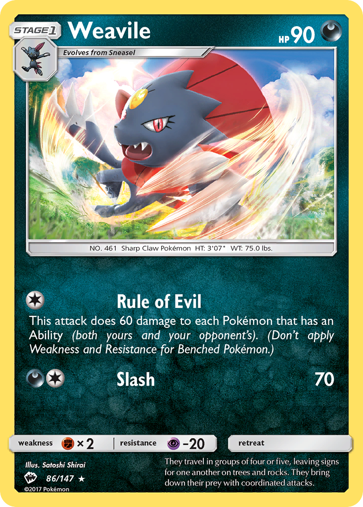 Weavile card