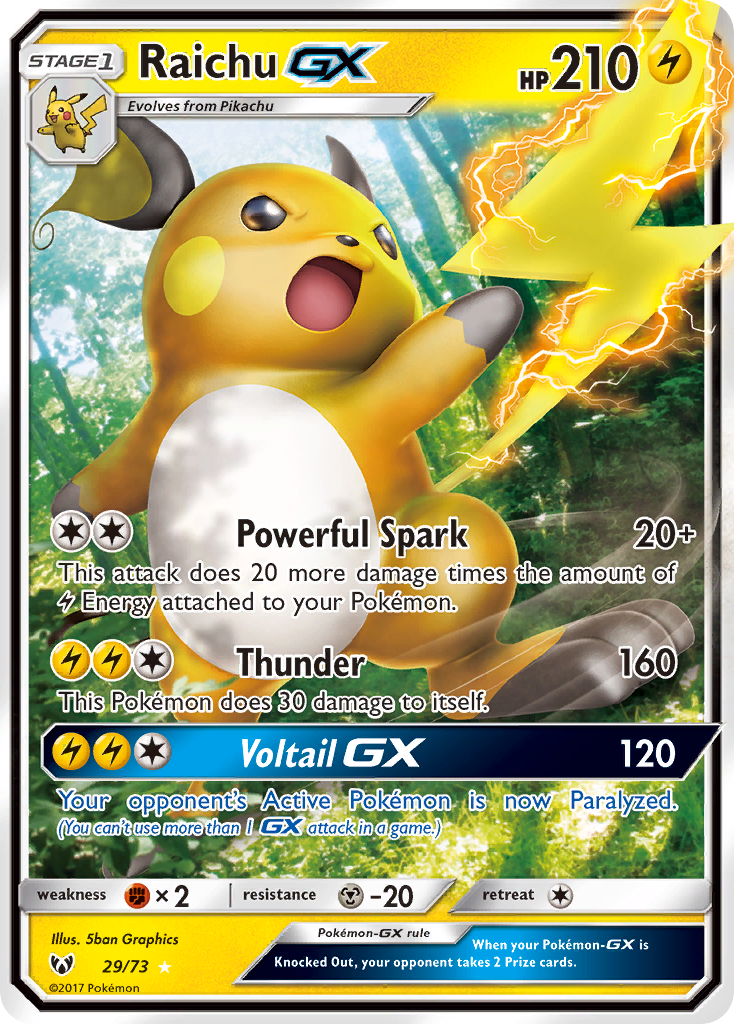 Raichu GX card