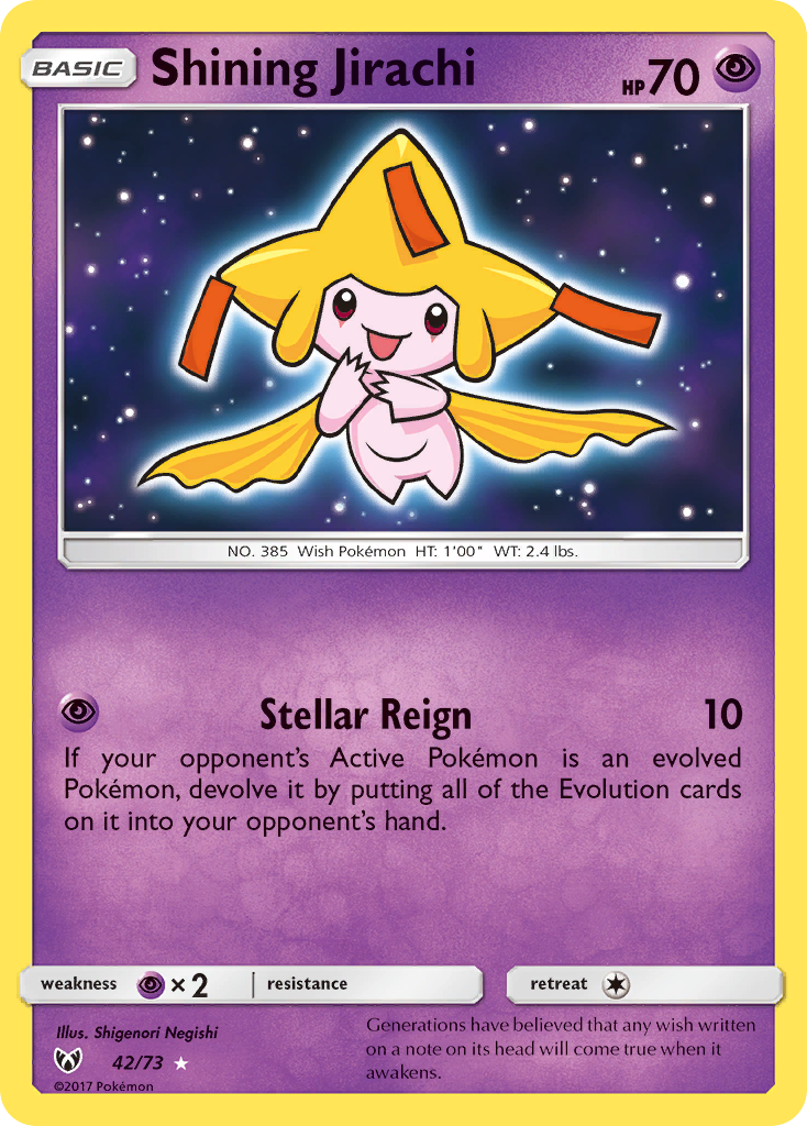 Shining Jirachi card