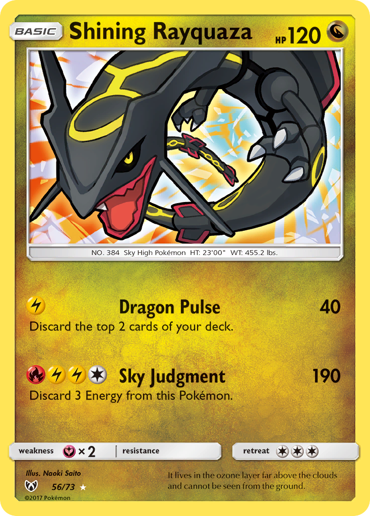 Shining Rayquaza card