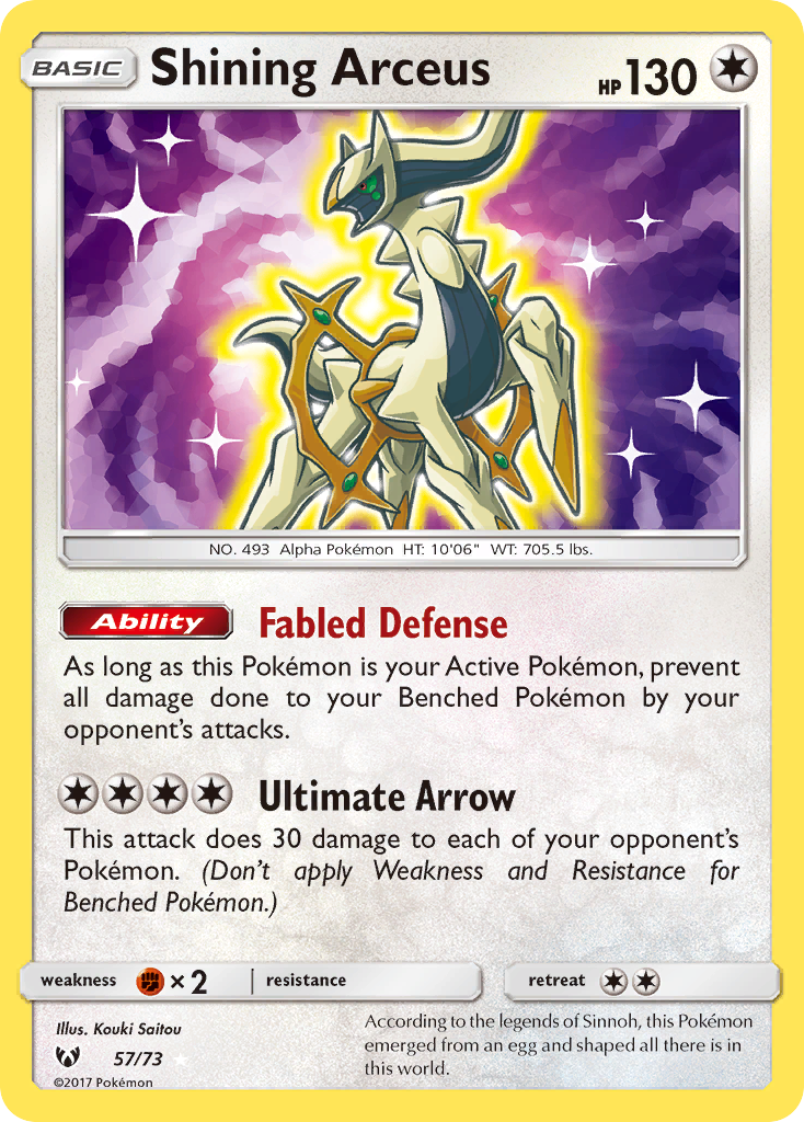 Shining Arceus card