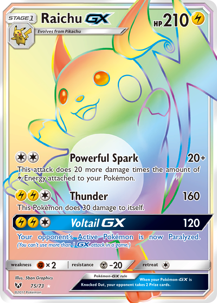 Raichu GX card