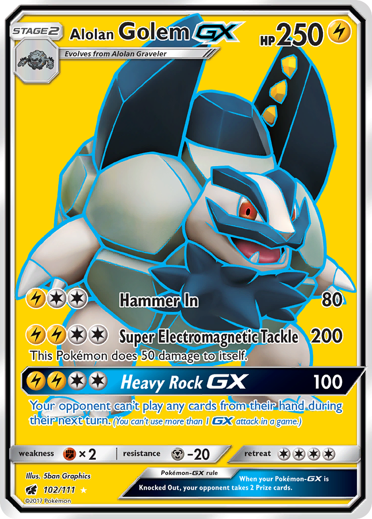 Alolan Golem GX card