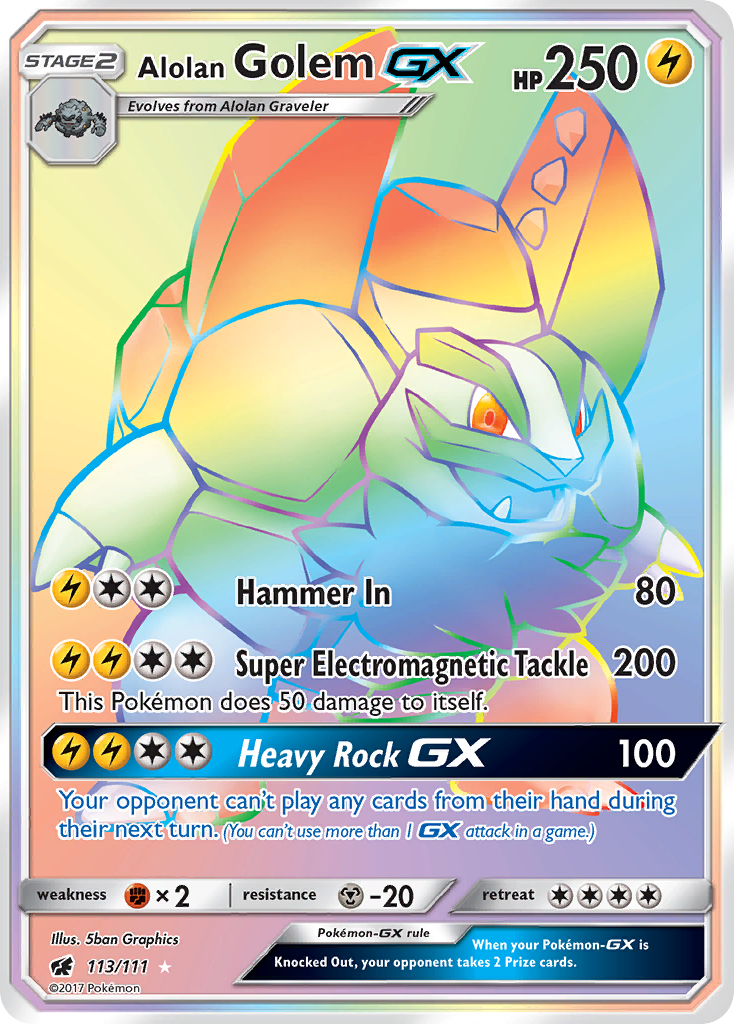 Alolan Golem GX card