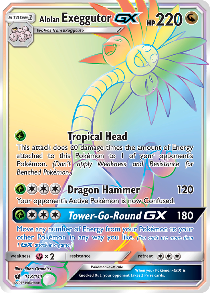 Alolan Exeggutor GX card