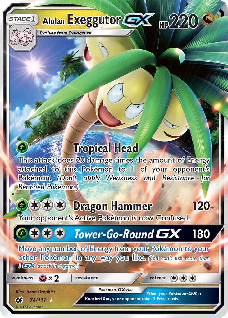 Alolan Exeggutor GX card