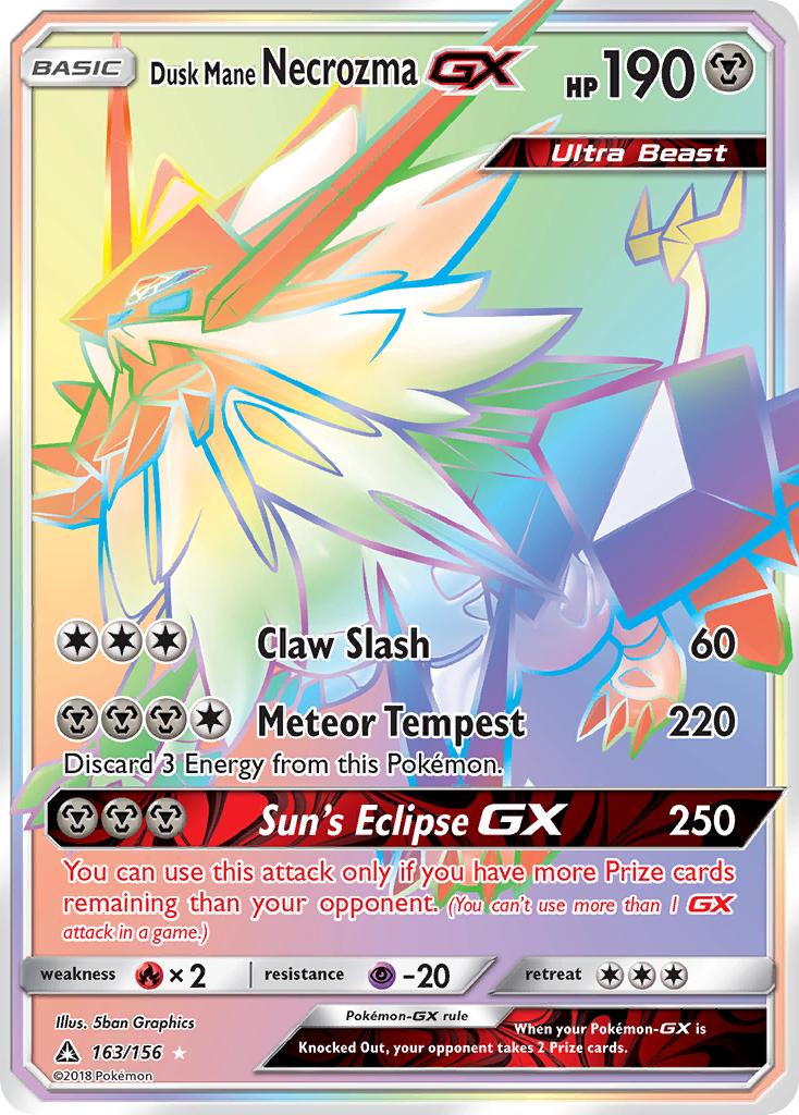 Dusk Mane Necrozma GX card