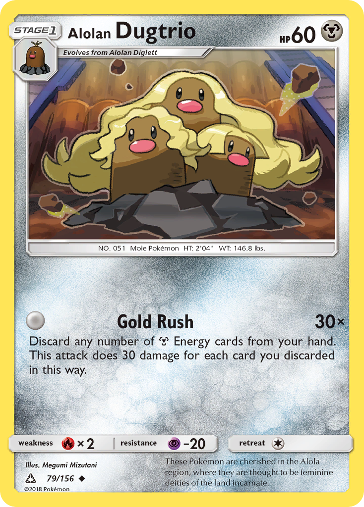 Alolan Dugtrio card