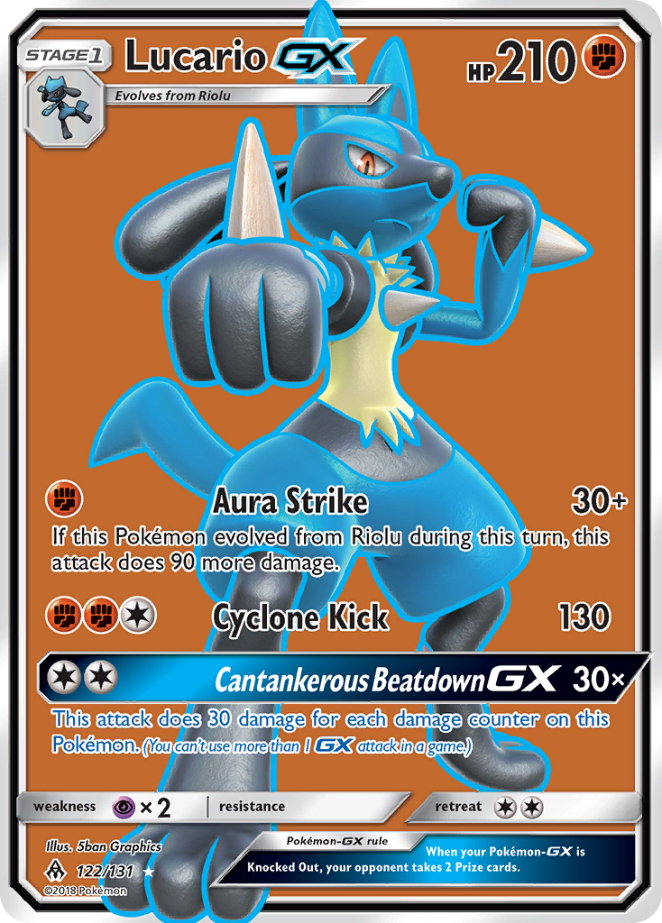 Lucario GX card