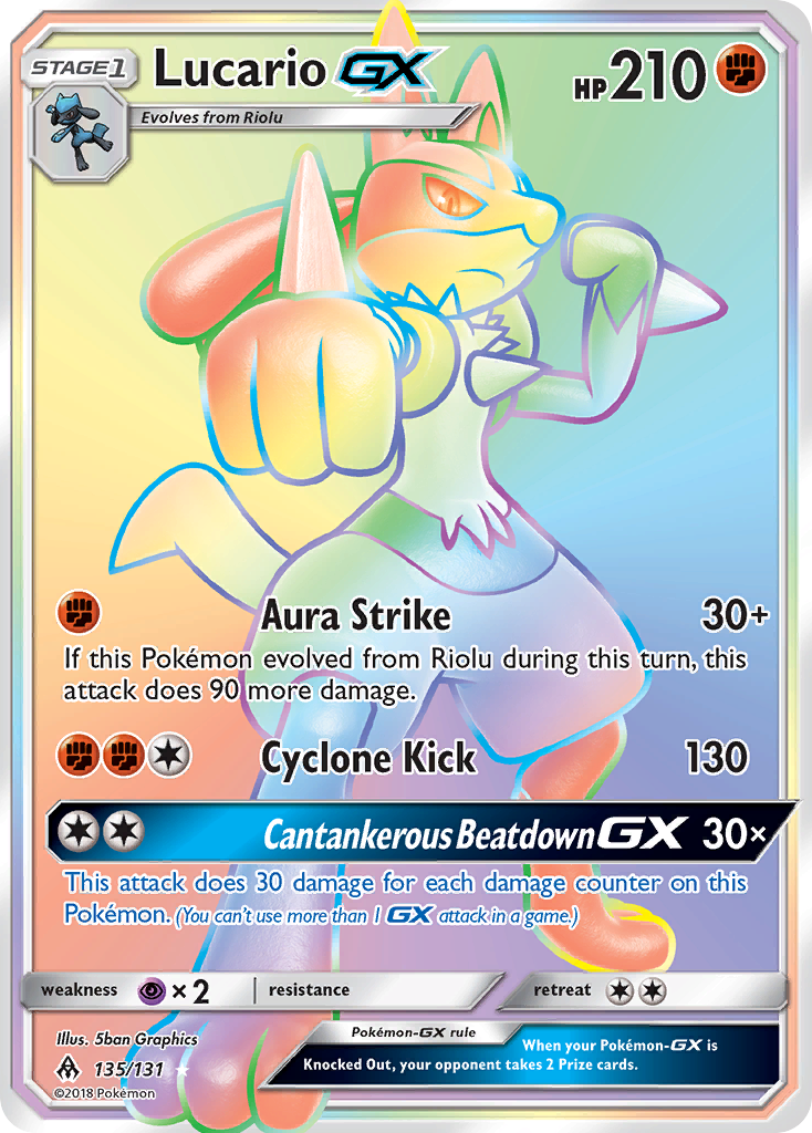 Lucario GX card