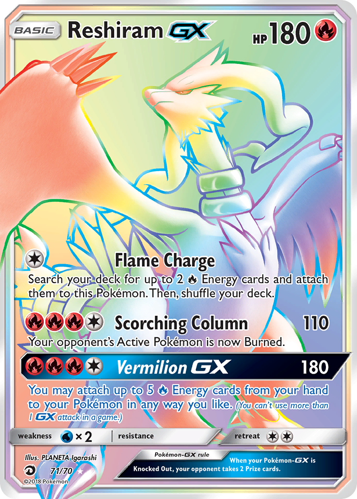 Reshiram GX card