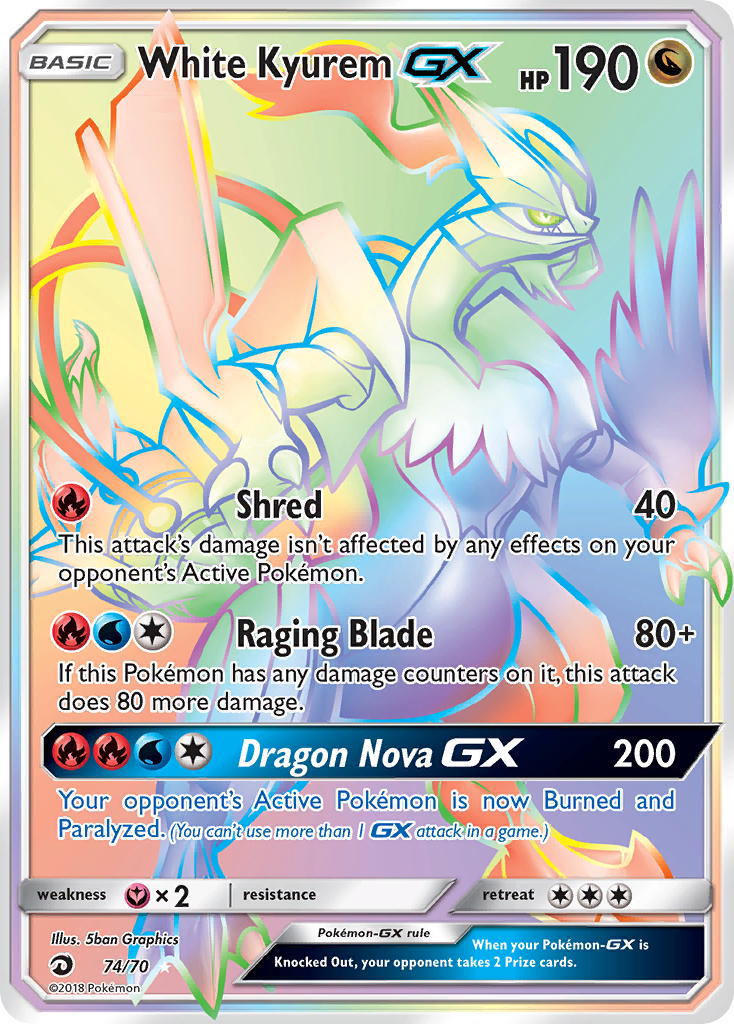 White Kyurem GX card