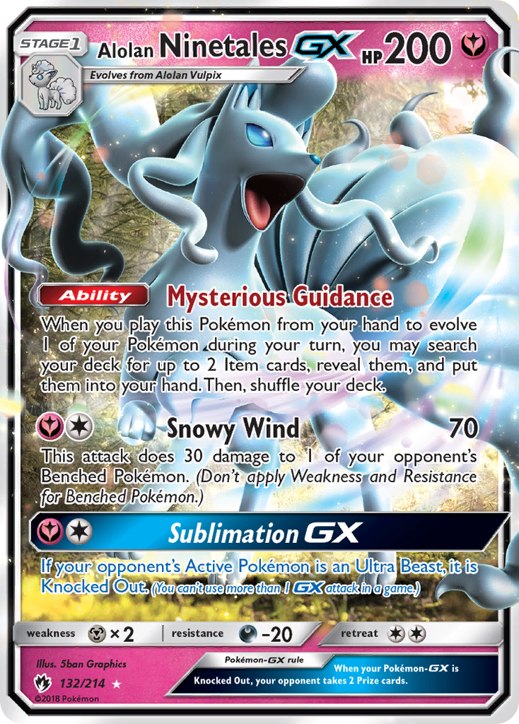 Alolan Ninetales GX card