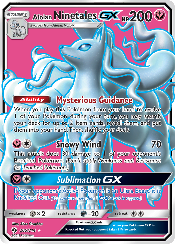 Alolan Ninetales GX card