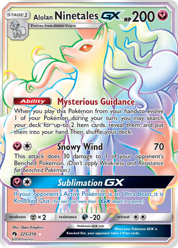 Alolan Ninetales GX card