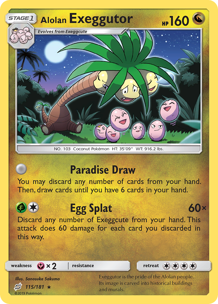 Alolan Exeggutor card