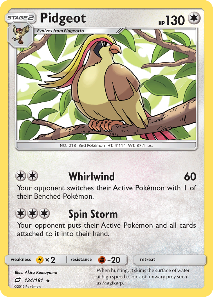 Pidgeot card