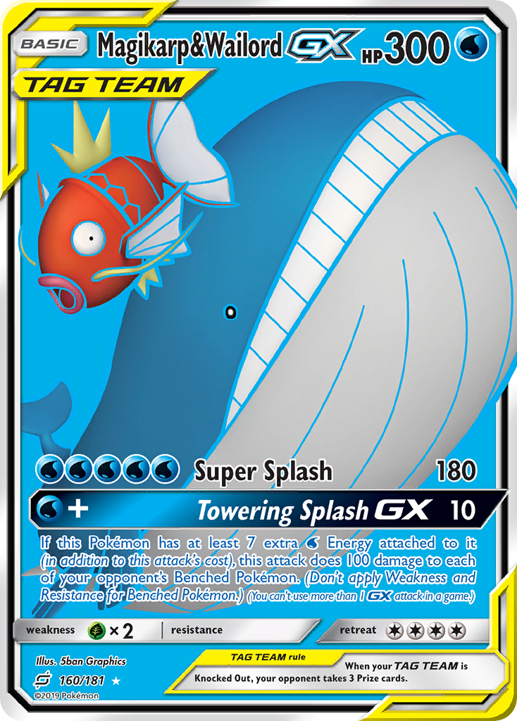 Magikarp & Wailord GX card