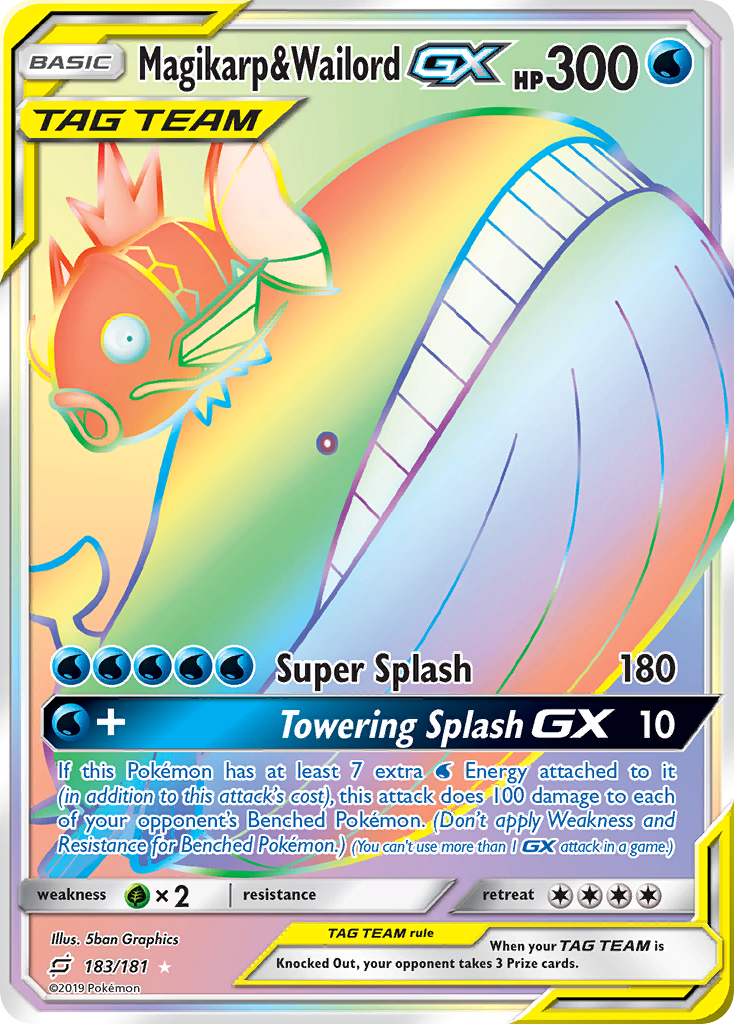 Magikarp & Wailord GX card